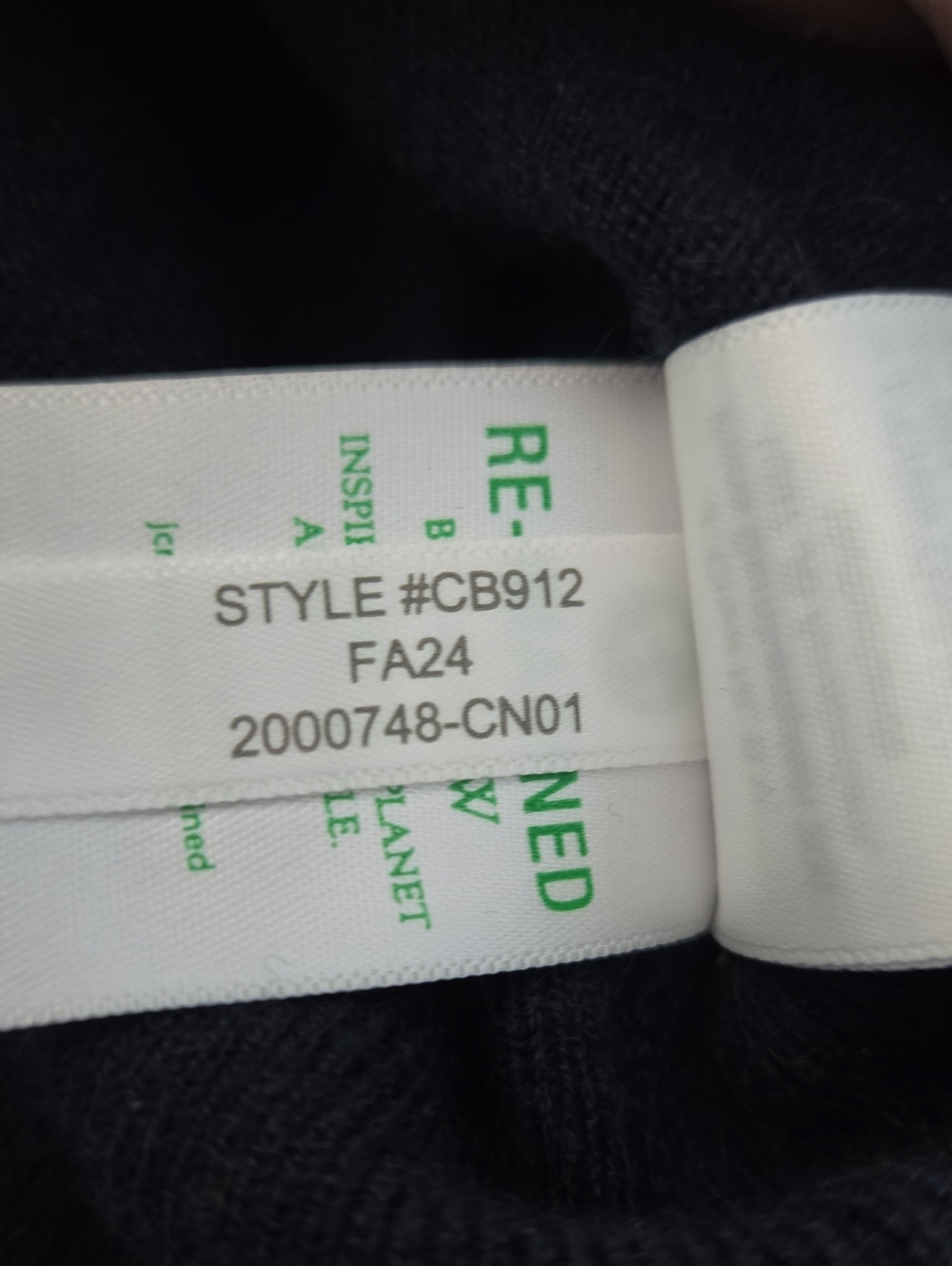 J CREW Featherweight cashmere-blend long-sleeve polo shirt In Navy Sz Medium - Picture 12 of 12